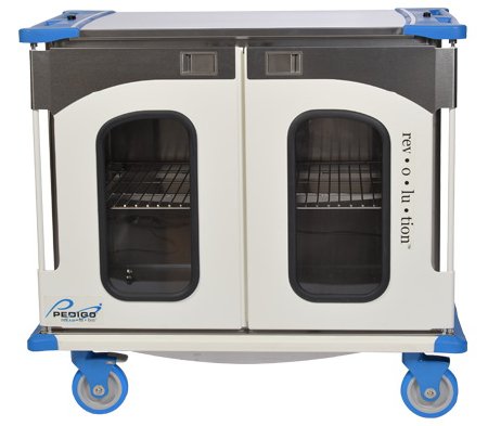Pedigo Products Revolution Surgical Case Cart Aluminum and Stainless Steel 23-1/2 X 27-3/4 X 37-1/4 Inch Usable Interior Space, 27-1/2 X 42 X 46-1/4 Inch Overall Outside Dimension - RCC-242