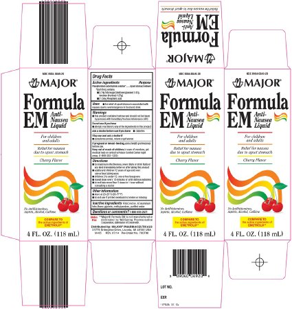 Major Pharmaceuticals Formula EM Nausea Relief 21.5 mg - 1.87 Gram - 1.87 Gram Strength Liquid 4 oz. - 904004920
