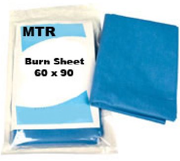 Med-Tech Resources Burn Sheet Flat 60 W X 90 L Inch Blue Laminated Tissue Fibers Disposable - TR-27016