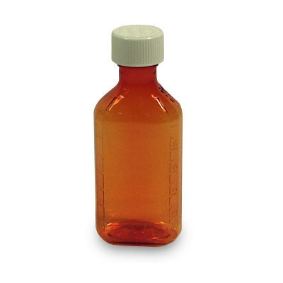 Berry Plastics BOTTLE, RX GRAD W/CAP AMBER OVAL 4OZ (100/CS) - 70610016004