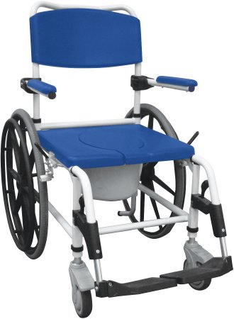 drive - Commode / Shower Chair Padded Fixed Arm Aluminum Frame Padded Back - NRS185006
