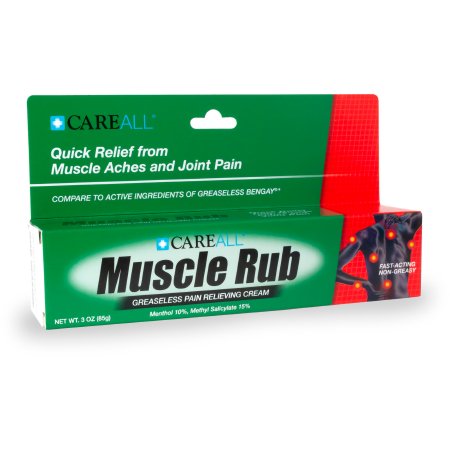 CareAll - Topical Pain Relief 10% - 15% Strength Menthol / Methyl Salicylate Ointment 3 oz. - MUS3