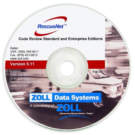 Zoll Medical Software, Rescuenet Code Review Aed - 8000-0608-01