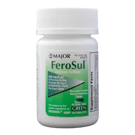 FeroSul - Mineral Supplement Iron 325 mg Strength Tablet 100 per Bottle - 00904759160