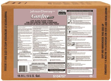 Lagasse Carefree Floor Finish Liquid 5 gal. Box Ammonia Scent - DVS5104731