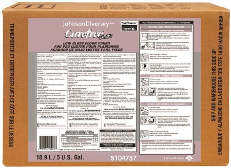 Diversey Carefree - Floor Finish Liquid 5 gal. Box Ammonia Scent - DVS5104757