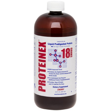 Lloren Pharmaceuticals Proteinex Oral Protein Supplement Cherry Flavor 30 oz. Bottle Ready to Use - 54859-525-30