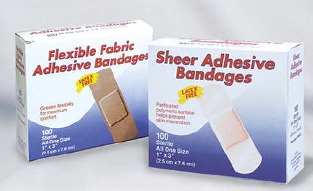 Dukal Adhesive Strip 1 X 3 Inch Fabric Rectangle Tan Sterile - 99990