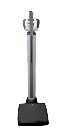 Health O Meter Plaform Scale w Height Rod Digital LCD Display 600 lbs. / 272 kg Gray AC Adapter / Battery Operated - 599KLHR