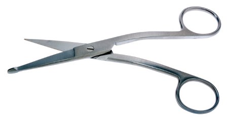 BR Surgical - Bandage Scissors Knowles 5-1/2 Inch Length Surgical Grade Stainless Steel NonSterile Finger Ring Handle Straight Sharp Tip / Blunt Tip - BR08-93014
