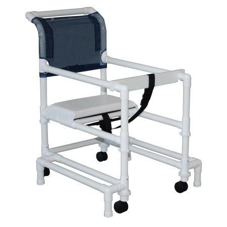 400 Series - Walker Chair Adjustable Height PVC Frame 300 lbs. Weight Capacity 28-3/4 to 33-1/4 Inch Height - 418-OR-3TW