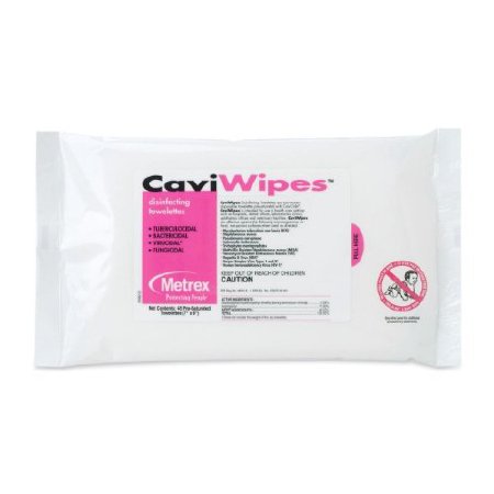 Metrex Research CaviWipes1 Surface Disinfectant Alcohol Based Wipe 45 Count Soft Pack Disposable Alcohol Scent - 13-5224
