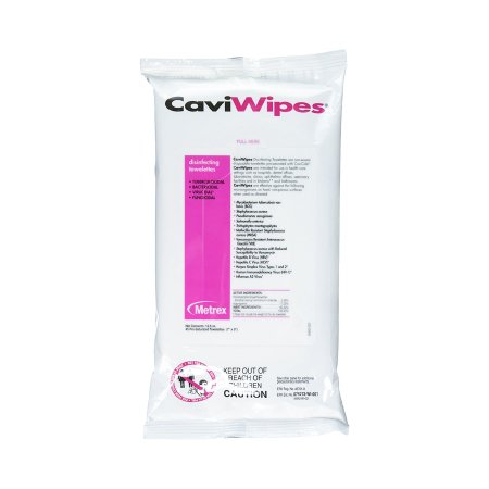 CaviWipes1 - Surface Disinfectant Premoistened Alcohol Based Manual Pull Wipe 45 Count Soft Pack Alcohol Scent NonSterile - 13-5224