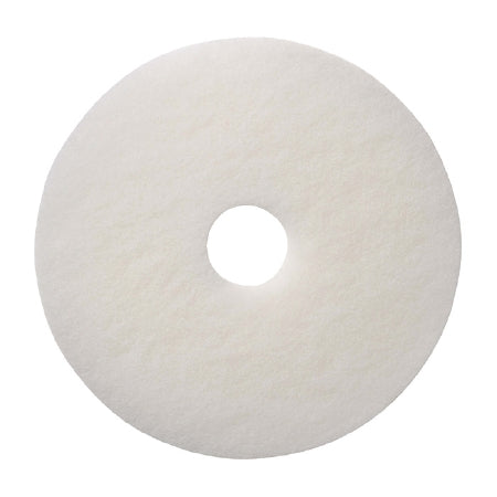 Saalfeld Redistribution Impress Hard Floor Burnishing Pad 20 Inch White Polyester Fiber - 403520