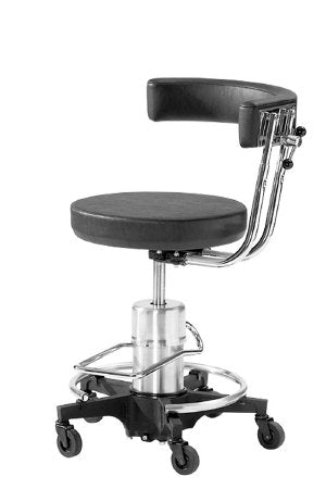 500 Series - Exam Stool Three-Way, Wraparound Arm Backrest Hydraulic Height Adjustment 5 Casters - 556H