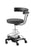 500 Series - Exam Stool Three-Way, Wraparound Arm Backrest Hydraulic Height Adjustment 5 Casters - 556H
