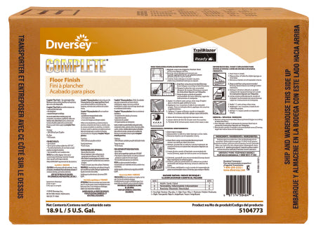 Diversey Complete - Floor Finish Liquid 5 gal. Box Ammonia Scent - DVS5104773