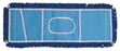 Saalfeld Redistribution Golden Star ULTRA Hybrid Dust Mop Pad Cut End 5 X 18 Inch Blue Microfiber Reusable - AMM18GCUTCB