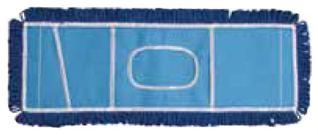 Saalfeld Redistribution Golden Star ULTRA Hybrid Dust Mop Pad Cut End 5 X 18 Inch Blue Microfiber Reusable - AMM18GCUTCB