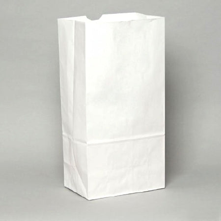 Lagasse General Supply Grocery Bag White Bleached Kraft Paper 20 lbs. - BAGGW20500