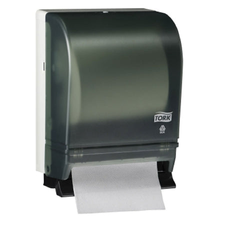 Saalfeld Redistribution Tork Paper Towel Dispenser Smoke Plastic Push Bar 1 Roll Wall Mount - 87T