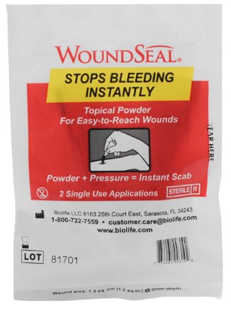 Wound Seal - Hemostatic Powder 2 per Pack Tube Sterile - 2332