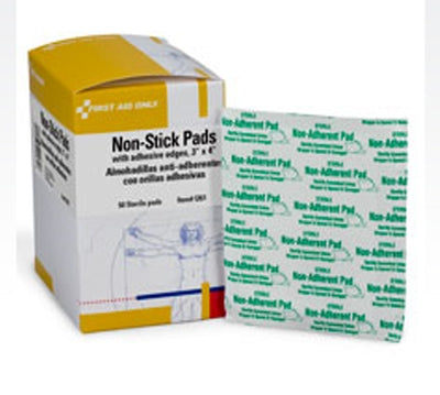 Acme United First Aid Only Adhesive Dressing 3 X 4 Inch Cotton Rectangle Tan Sterile - I261