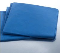 Graham Medical Products Stretcher Sheet Flat 40 X 84 Inch Blue Nonwoven Fabric Disposable - 65232