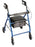 Carex Classics - 4 Wheel Rollator Blue Adjustable Height / Folding Aluminum Frame - 081594639