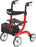 Drive Medical Nitro 4 Wheel Rollator Red Adjustable Height Aluminum Frame - RTL10266
