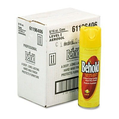 Ecolab Behold Furniture Polish Oil Based Liquid 16 oz. Can Citrus Scent - 6196406