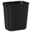 Lagasse Unisan Trash Can 14 Quart Rectangular Black Plastic Open Top - BWK14QTWBBLA