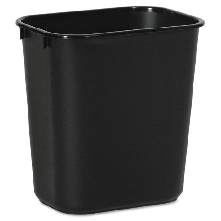 Boardwalk - Trash Can 14 Quart Rectangular Black Plastic Open Top - BWK14QTWBBLA