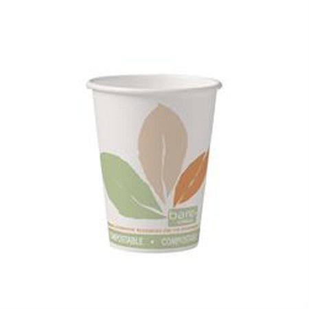 Solo Cup Bare Eco-Forward Drinking Cup 12 oz. Leaf Print Paper Disposable - 412PLN-J7234