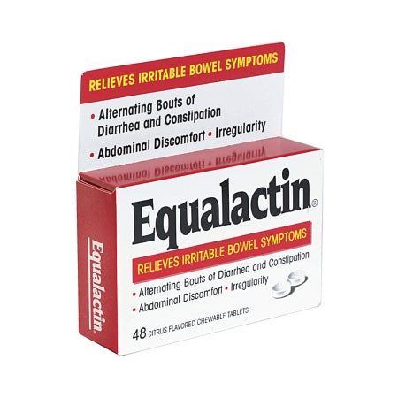 Equalactin - Laxative Citrus Flavor Chewable Tablet 48 per Box 625 mg Strength Calcium Polycarbophil - Numark Laboratories - 38485000027