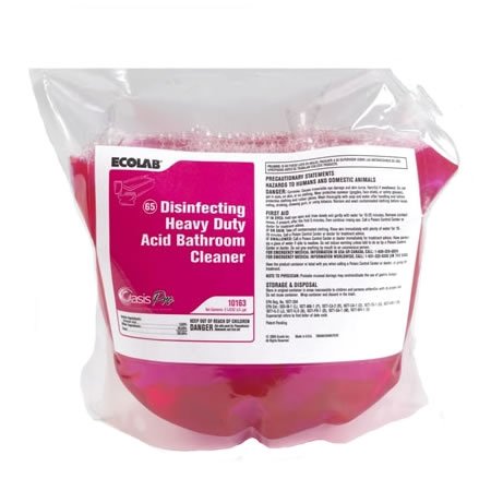 Ecolab Oasis Pro 65 Heavy Duty Surface Disinfectant Cleaner Acid Based Liquid Concentrate 2 Liter Bag Floral Scent - 10163
