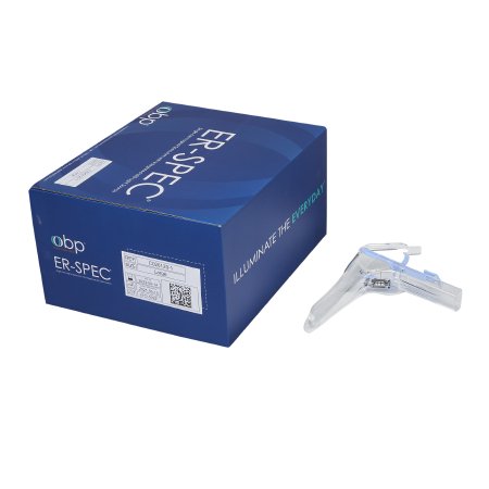 ER-SPEC - Vaginal Speculum Pederson NonSterile Office Grade Acrylic Large Double Blade Duckbill Disposable Built-In Light Source - C020120-1