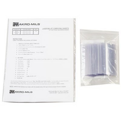 Akro-Mils Storage Bin Card Holder 4 X 1-3/4 Inch, Clear, Plastic - 29302