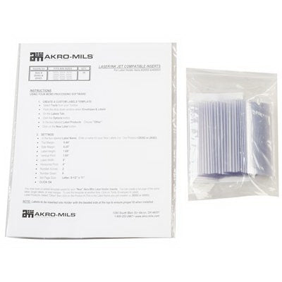 Akro-Mils - Storage Bin Card Holder 4 X 1-3/4 Inch, Clear, Plastic - 29302