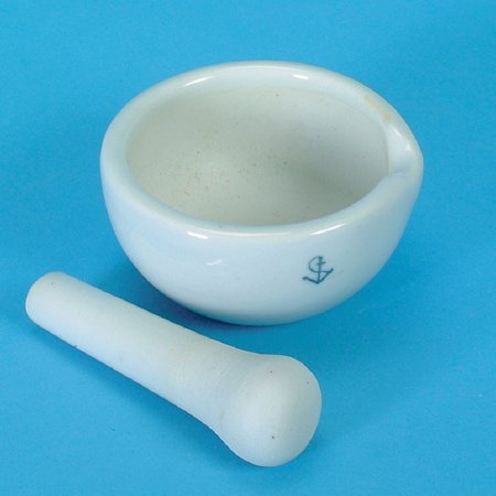 Health Care Logistics - Mortar and Pestle Hand Operated White - 14074
