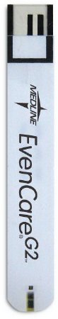 EvenCare G2 - Blood Glucose Test Strips 50 Strips per Box Only 1.0 Microliter results in 6 seconds For Blood Glucose Monitoring System - Medline - MPH1550