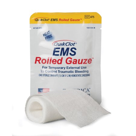 Z-Medica QuikClot EMS Rolled Gauze Haemostatic Agent Kaolin Kaolin - 475