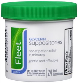 C.B. Fleet Fleet Laxative Suppository 24 per Box 2 Gram Strength Glycerin - 132007924