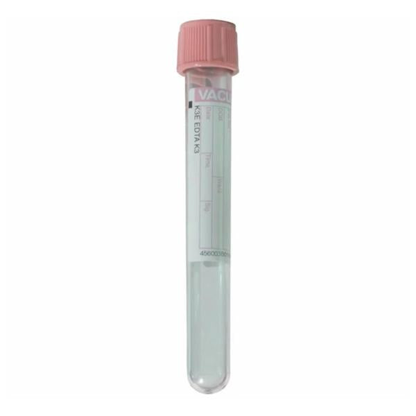 Greiner Vacuette Tube Venous Blood Collection Vacuette 6Ml 13X100Mm Plstc Edta Pink/Black 1200/Ca - 456003