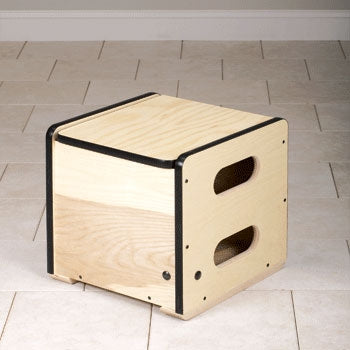 Clinton Industries Square Packing Weight Box 15 X 15 X 15 Inch, 18 lbs. Empty, 100 lbs. Capacity, Hardwood, Plywood Construction, With Lid, Chrome Center Handle - 5-1510
