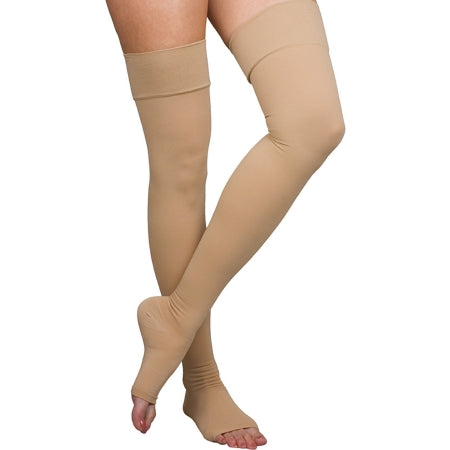 Loving Comfort - Compression Stocking Thigh High Large Beige Open Toe - 1674 BEI LG