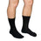 QCS - Diabetic Socks Crew Medium Black Closed Toe - MCO1680 BLA MD
