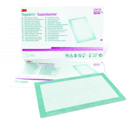 3M Tegaderm Superabsorber Dressing Polypropylene 7-7/8 X 11-3/4 Inch Sterile - 90704