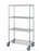 Medline - Mobile Shelving 4 Shelves 24 X 60 X 69 Inch Silver - MDRQ2460C46