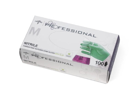 Medline Professional - Exam Glove Large NonSterile Nitrile Standard Cuff Length Fully Textured Green Chemo Tested - Medline - PRO31763